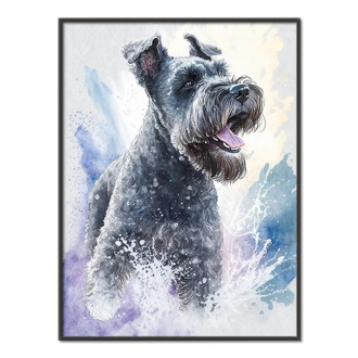 Kerry Blue Terrier akvarel