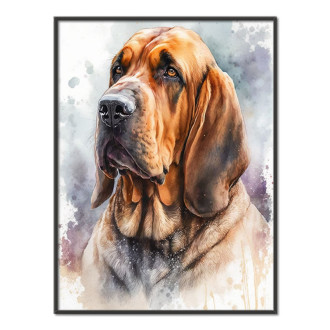 Bloodhound akvarel
