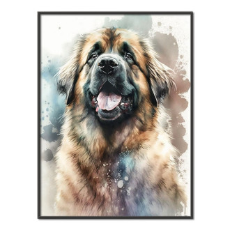 Leonberger akvarel