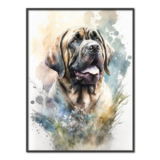 Mastiff akvarel