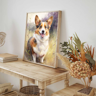 Cardigan Welsh Corgi akvarel