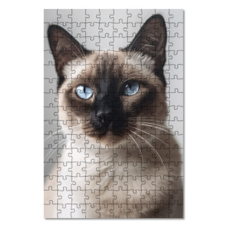 Dřevěné puzzle Siamská kočka realistic