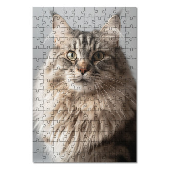 Dřevěné puzzle Sibiřská kočka realistic