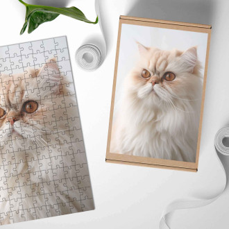 Dřevěné puzzle Perská kočka realistic