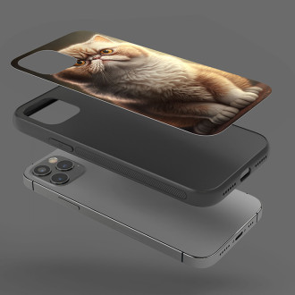 Exotická krátkosrstá kočka akvarel