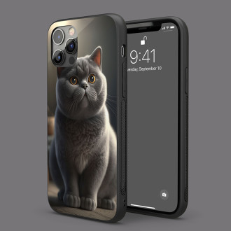 Britská krátkosrstá kočka akvarel