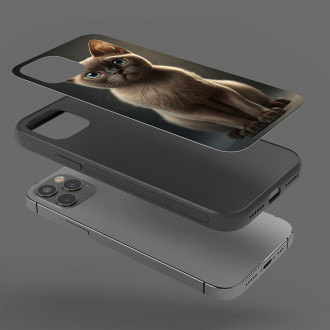 Barmská kočka akvarel