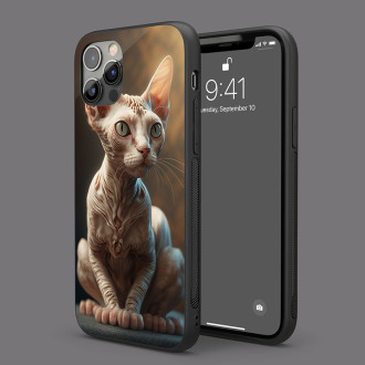 Devon Rex kočka akvarel