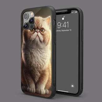 Exotická krátkosrstá kočka akvarel