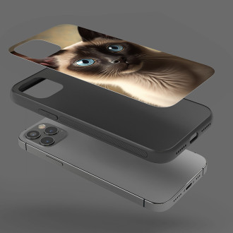 Siamská kočka akvarel