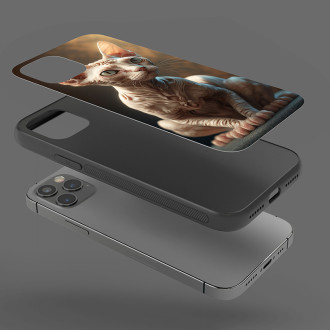 Devon Rex kočka akvarel