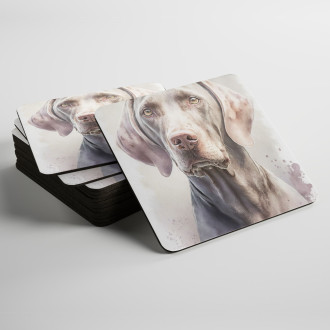 Podtácky Výmarský ohař akvarel