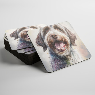 Podtácky Foxteriér drsnosrstý akvarel