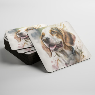 Podtácky Beagle akvarel