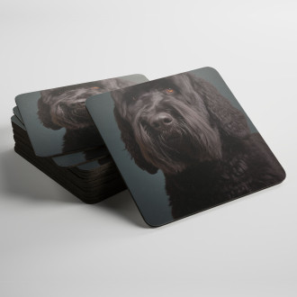 Podtácky Černý ruský teriér realistic