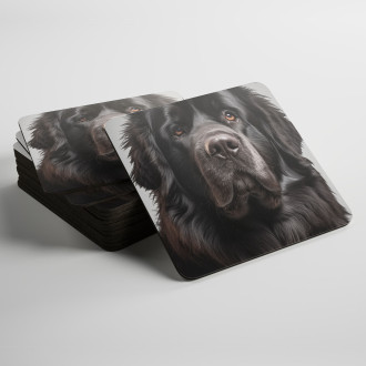 Podtácky Flat Coated Retrívr realistic