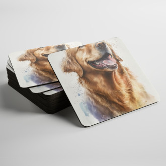 Podtácky Zlatý retriever akvarel