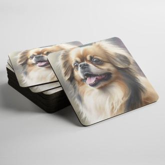 Podtácky Tibetský španěl akvarel