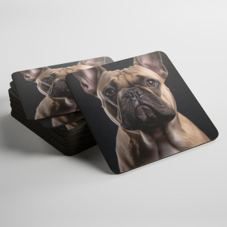 Podtácky Francouzský buldoček realistic