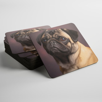 Podtácky Mopsík realistic