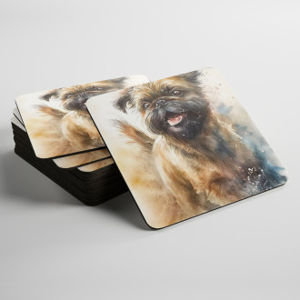Podtácky Brussels Griffon akvarel
