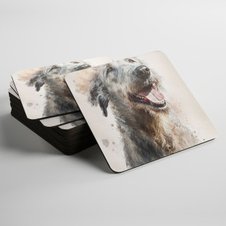 Podtácky Irský vlkodav akvarel