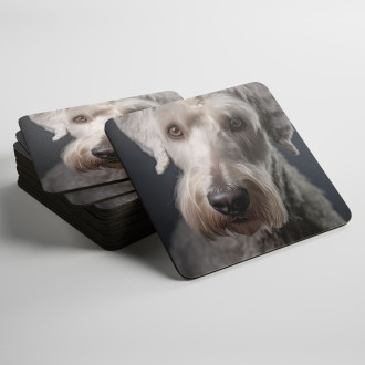 Podtácky Bedlington teriér realistic