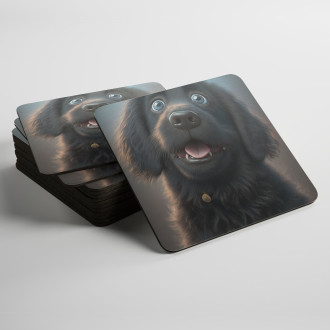 Podtácky Flat Coated Retrívr animovaný