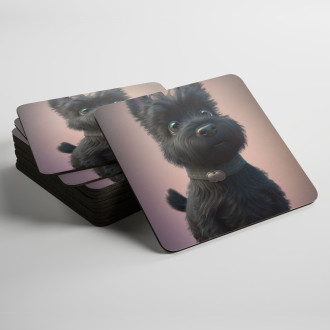 Podtácky Skotský teriér animovaný