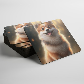 Podtácky Norský Lundehund animovaný