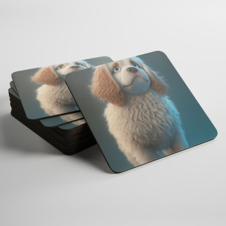 Podtácky Clumber španěl animovaný