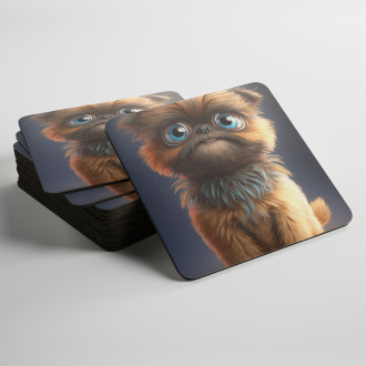 Podtácky Brussels Griffon animovaný