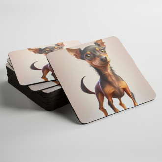 Podtácky Německý pinč animovaný