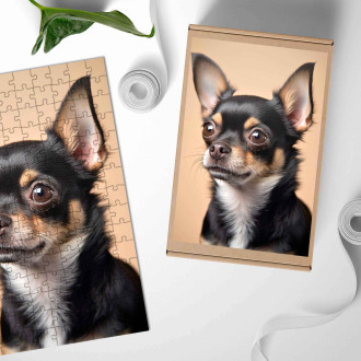 Dřevěné puzzle Čivava realistic