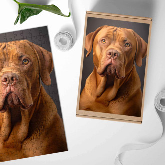 Dřevěné puzzle Bordeauxská doga realistic