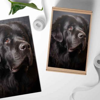 Dřevěné puzzle Newfoundland realistic