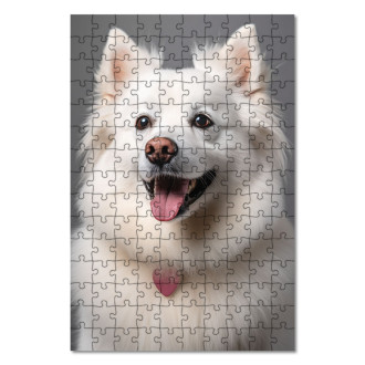 Dřevěné puzzle Americký eskymácký pes realistic