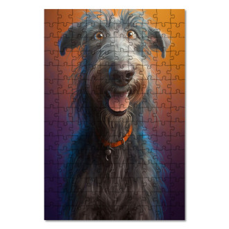 Dřevěné puzzle Skotský deerhound animovaný
