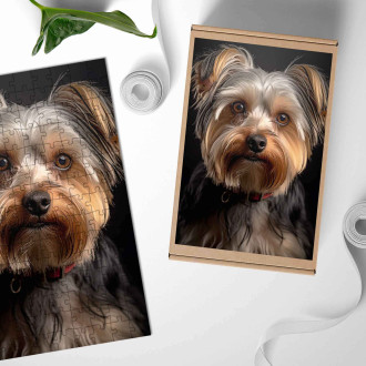 Dřevěné puzzle Biewer teriér realistic