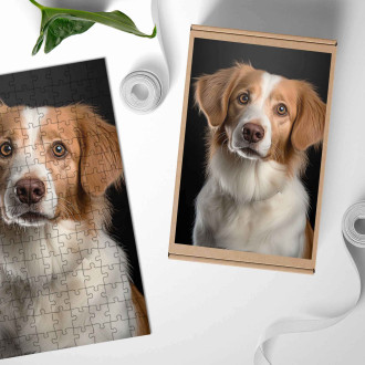 Dřevěné puzzle Holandský Kooikerhondje realistic