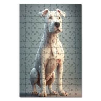 Dřevěné puzzle Argentinská doga animovaný