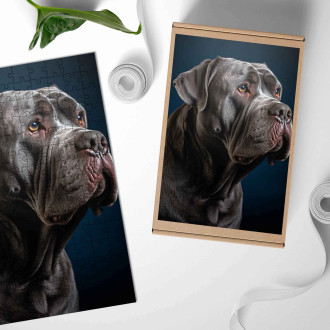 Dřevěné puzzle Neapolský mastif realistic