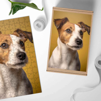 Dřevěné puzzle Russell teriér realistic