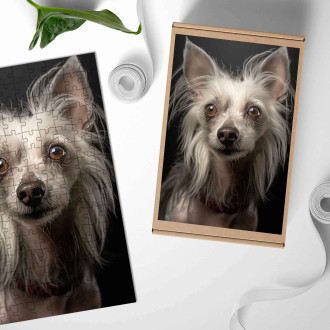 Dřevěné puzzle Čínský chocholatý realistic