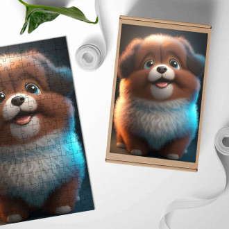 Dřevěné puzzle Pumik animovaný