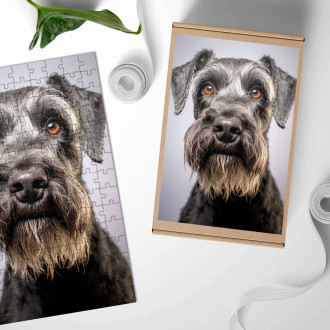 Dřevěné puzzle Český teriér realistic