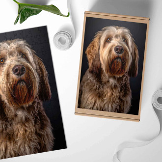 Dřevěné puzzle Otterhound realistic