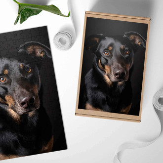 Dřevěné puzzle Beauceron realistic