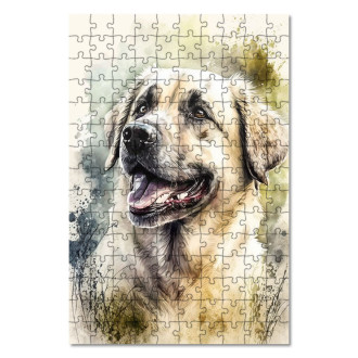 Dřevěné puzzle Anatolský pastevecký pes akvarel