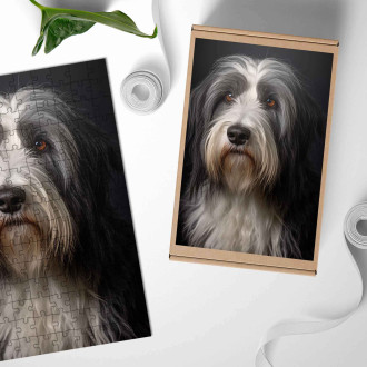 Dřevěné puzzle Polský nížinný ovčák realistic